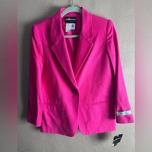 Sag Harbor Hot Pink Single-Button Women's Blazer